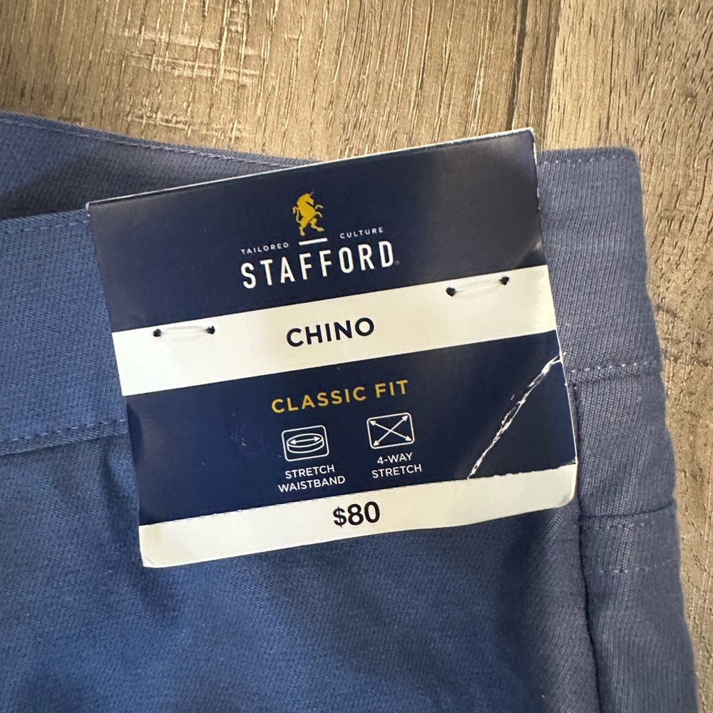 Stafford Men's Chino Pants - Classic Blue